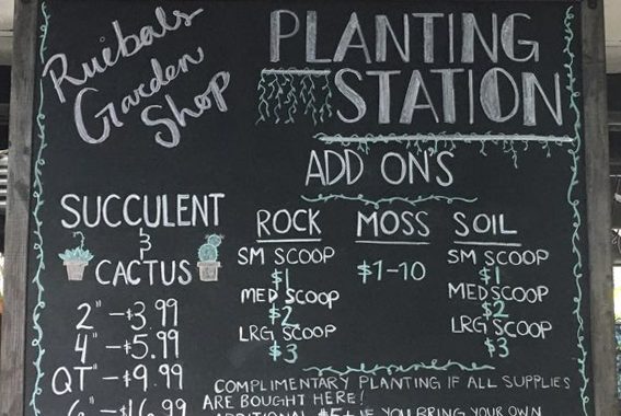 The planting station